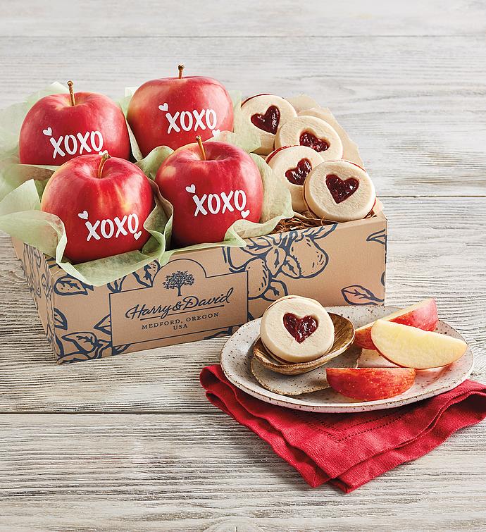 Valentine's Day Apples and Cookies